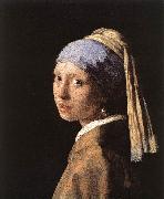 VERMEER VAN DELFT, Jan Girl with a Pearl Earring er oil
